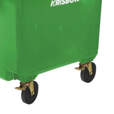 Gambar Krisbow 660 Ltr Tempat Sampah Outdoor Frwb660g2 - Hijau/kuning