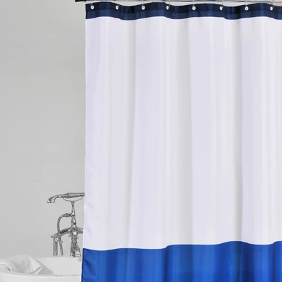 Gambar Forhom Tirai Kamar Mandi Dengan C Hook 200x180 cm - Biru