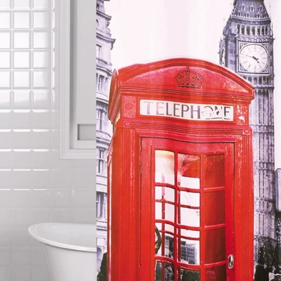 Gambar Forhom Tirai Kamar Mandi Dengan Hooks M 180x200 cm