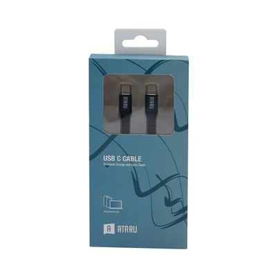 Gambar Ataru Kabel Charger USB-C To USB-C Nylon Braided - Biru