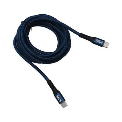 Gambar Ataru Kabel Charger USB-C To USB-C Nylon Braided - Biru