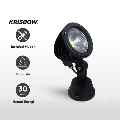 Gambar Krisbow Paka Lampu Taman Single Spike 30 Watt 3000K