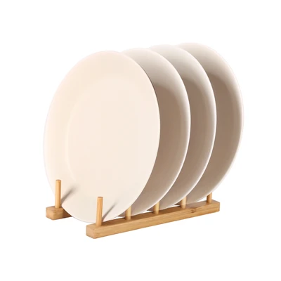 Gambar Appetite Sevyn Piring Makan Dengan Rak Set 4 pcs - Putih Ivory