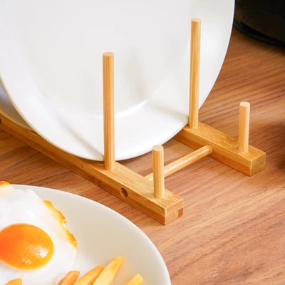 Gambar Appetite Sevyn Piring Makan Dengan Rak Set 4 pcs - Putih Ivory