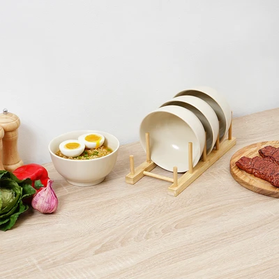 Gambar Appetite Shayan Mangkuk Dengan Rak Set 4 pcs - Putih Ivory