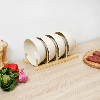 Gambar Appetite Shayan Mangkuk Dengan Rak Set 4 pcs - Putih Ivory