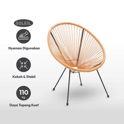 Gambar Soleil Acapulco Kursi Teras Rope - Cokelat