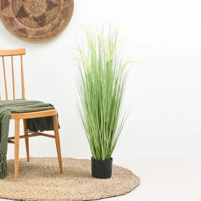 Gambar Informa Tanaman Artifisial Bristlegrass Dengan Pot 64x64x110 cm - Hijau