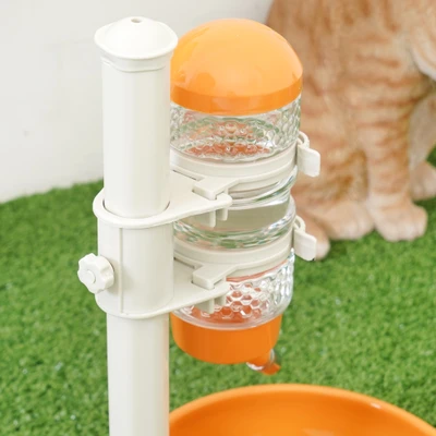 Gambar Paws N Tail Tempat Makan & Minum Hewan 2 In 1 - Kuning Mustard