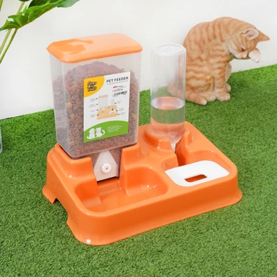 Gambar Paws N Tail Dispenser Makanan 2 In 1 - Kuning Mustard