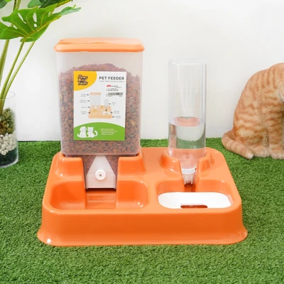 Gambar Paws N Tail Dispenser Makanan 2 In 1 - Kuning Mustard