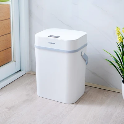 Gambar Krisbow Tempat Sampah Sensor Gerak Plastik Dengan Vibration 12 Liter - Putih