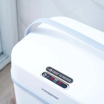 Gambar Krisbow Tempat Sampah Sensor Gerak Plastik Dengan Vibration 12 Liter - Putih