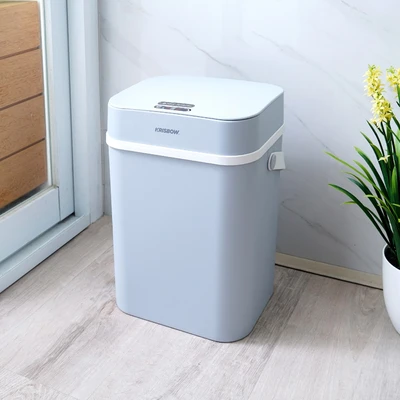 Gambar Krisbow Tempat Sampah Sensor Gerak Plastik Dengan Vibration 12 Liter - Abu-Abu