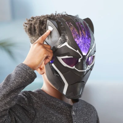 Gambar Marvel Black Panther Legacy Vibranium Power Fx Roleplay Mask F5888 - Hitam