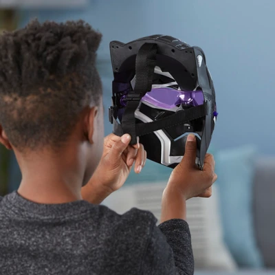 Gambar Marvel Black Panther Legacy Vibranium Power Fx Roleplay Mask F5888 - Hitam