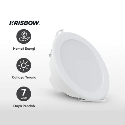 Gambar Krisbow Set 3 Pcs Runden Lampu Downlight Led 7 Watt 6500k 3pk