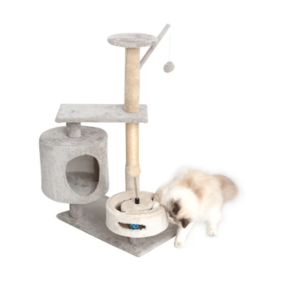 Gambar Pawise Pohon Bermain Kucing 85 cm - Abu-Abu