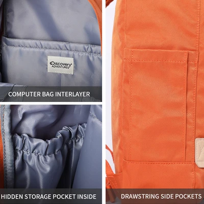 Gambar Discovery Adventures Da Vintage Tas Ransel Polyester - Orange