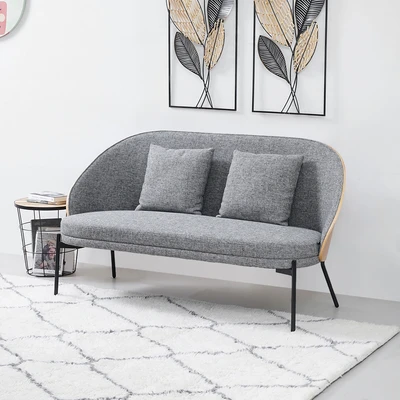 Gambar Informa Sawara Kursi Lounge 2 Seater - Abu-Abu Natural