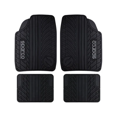 Gambar Sparco Set 4 Pcs Karpet Mobil Pvc - Hitam