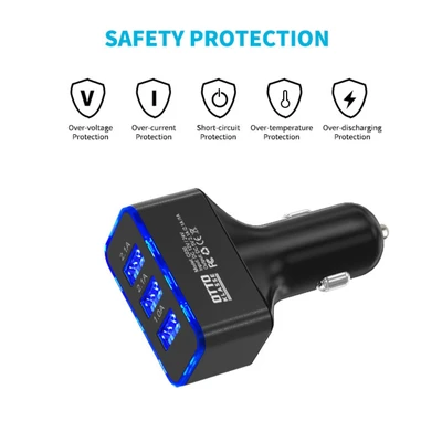 Gambar Otto Klasse Charger Mobil 3 USB Hub 5.2A