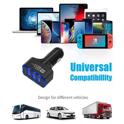 Gambar Otto Klasse Charger Mobil 3 USB Hub 5.2A