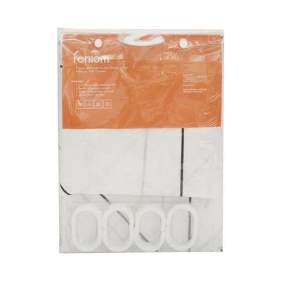 Gambar Forhom Tirai Kamar Mandi Dengan Hooks Geometri 180x180 cm