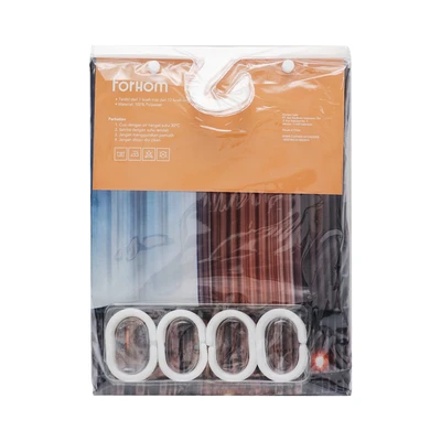 Gambar Forhom Tirai Kamar Mandi Dengan Hooks Bigben 180x180 cm