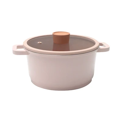 Gambar Cooking Color 20 Cm Yoona Panci Casserole - Pink