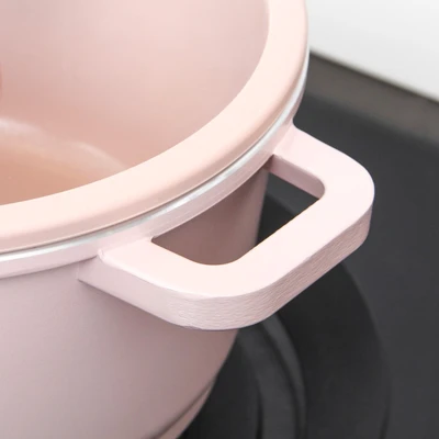 Gambar Cooking Color 20 Cm Yoona Panci Casserole - Pink