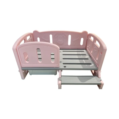 Gambar Pet Kingdom Tempat Tidur Hewan Dengan Laci Penyimpanan & Tangga - Pink