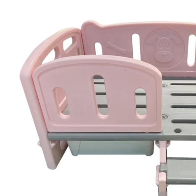 Gambar Pet Kingdom Tempat Tidur Hewan Dengan Laci Penyimpanan & Tangga - Pink