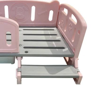 Gambar Pet Kingdom Tempat Tidur Hewan Dengan Laci Penyimpanan & Tangga - Pink