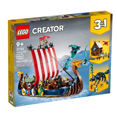 Gambar LEGO Creator Viking Ship And The Midgard Serpent 31132