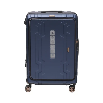 Gambar Legend Walker Whale Koper PC & ABS TSA Lock Expandable Front Open 28 Inch - Biru Navy