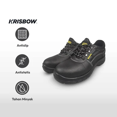 Gambar Krisbow Ukuran 40 Argon Sepatu Pengaman 4 Inch - Hitam