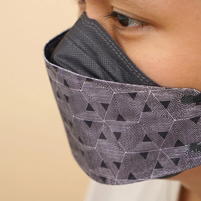 Gambar Ataru Kyou Masker Pelindung 4 Lapis Trigonal KF94 Set 10 pcs - Hitam