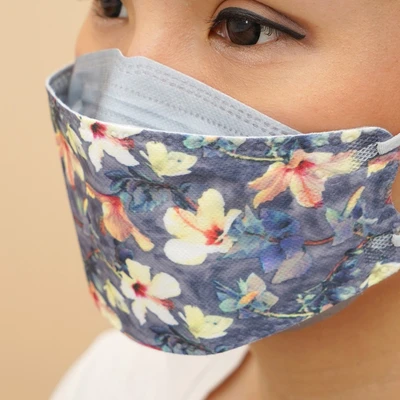 Gambar Ataru Kyou Masker Pelindung 4 Lapis Hibscus KF94 Set 10 pcs - Abu-Abu