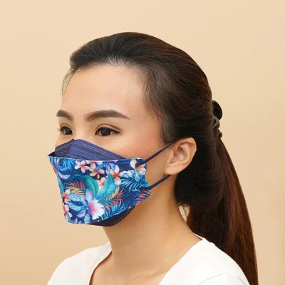 Gambar Ataru Kyou Masker Pelindung 4 Lapis Tropical KF94 Set 10 pcs - Biru