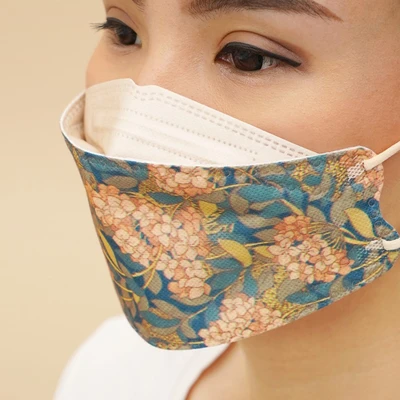 Gambar Ataru Kyou Masker Pelindung 4 Lapis Emerald Spring KF94 Set 10 pcs - Peach