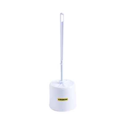 Gambar Krisbow Sikat Toilet Dengan Round Holder Frtb101w - Putih