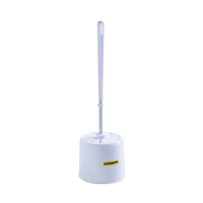 Gambar Krisbow Sikat Toilet Dengan Round Holder Frtb101w - Putih