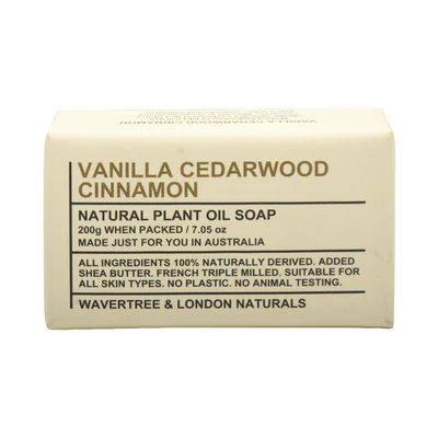 Gambar Wavertree And London Sabun Batang Vanilla Cinnamon Cedarwood