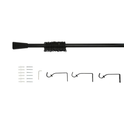 Gambar Informa 130-250 cm Rel Gorden Single Trumpet - Hitam