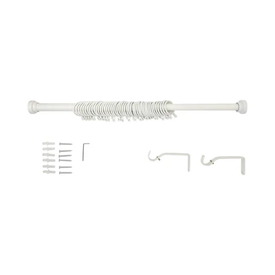 Gambar Informa 130-250 cm Rel Gorden Single Rod Stud - Putih