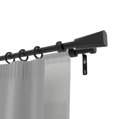 Gambar Informa 130-250 cm Rel Gorden Double Trumpet - Hitam Matt