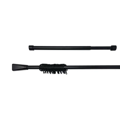Gambar Informa 130-250 cm Rel Gorden Double Trumpet - Hitam Matt
