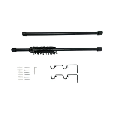 Gambar Informa 130-250 cm Rel Gorden Double Stud - Hitam