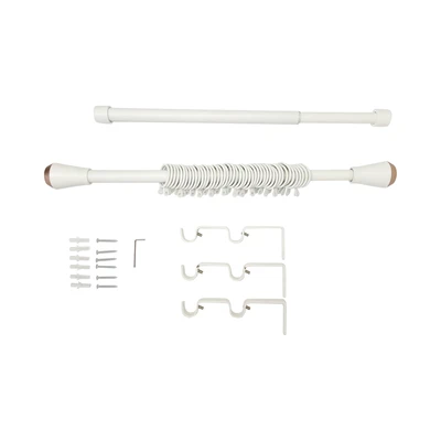 Gambar Informa 130-250 cm Rel Gorden Double Trumpet - Putih